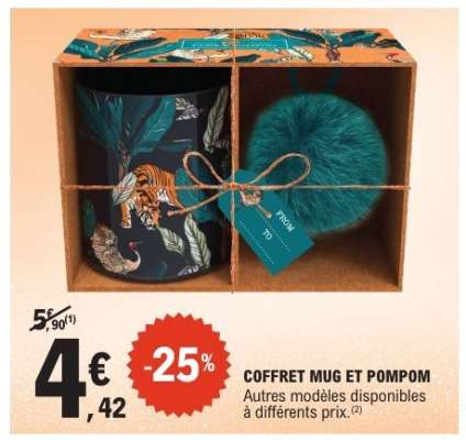 COFFRET MUG ET POMPOM