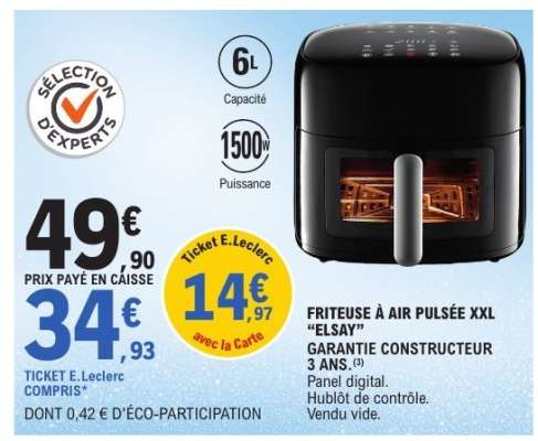 Friteuse à air pulsée XXL "ELSAY"