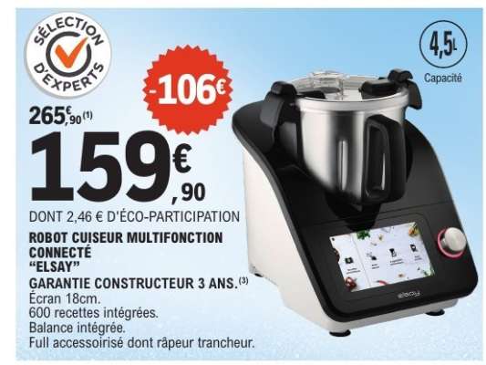 Robot cuiseur multifonction connecté "Elsay"