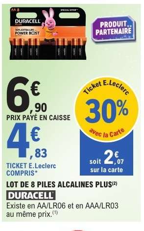 Duracell Lot de 8 Piles Alcalines Plus