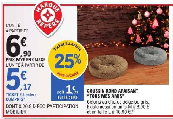 COUSSIN ROND APAISANT "TOUS MES AMIS"