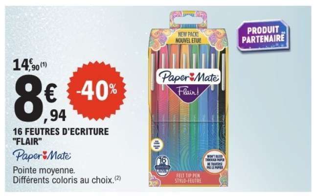 16 FEUTRES D'ÉCRITURE "FLAIR"