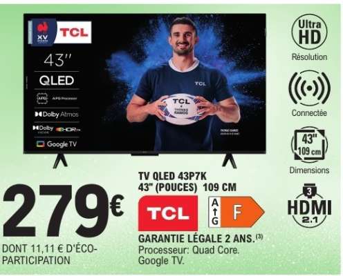 TV QLED 43P7K
