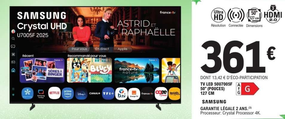 Samsung Crystal UHD U7005F 2025