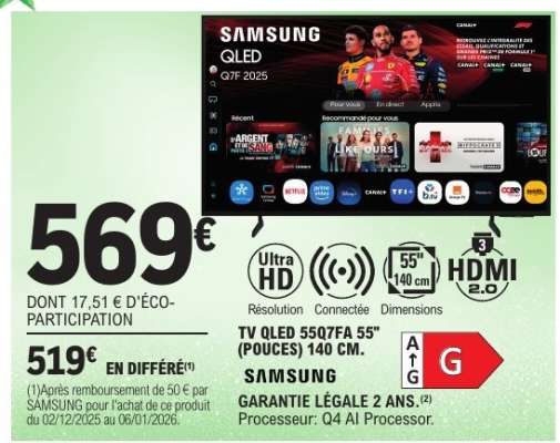 TV QLED 55Q7FA 55'' (POUCES) 140 CM