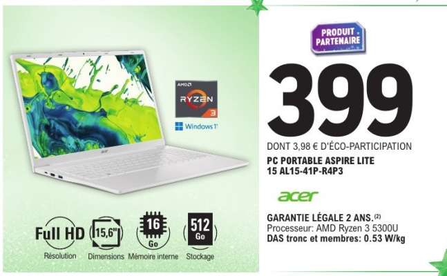 PC PORTABLE ASPIRE LITE 15 AL15-41P-R4P3