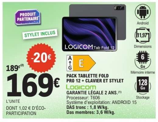 LOGICOM Tab Fold 12