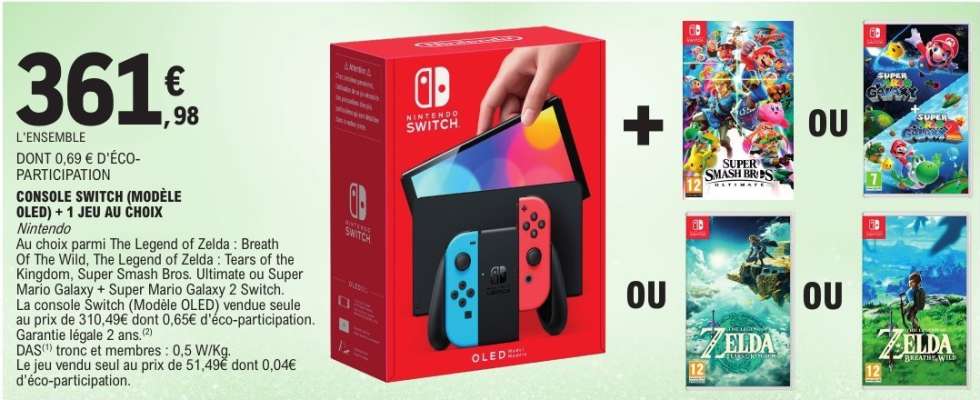 Console Switch (Modèle OLED) + 1 Jeu au choix