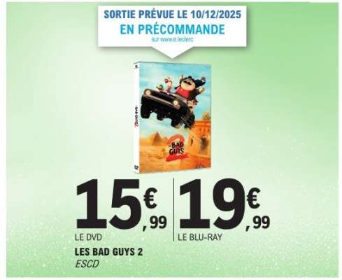 LES BAD GUYS 2 ESCD - LE DVD