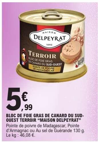 BLOC DE FOIE GRAS DE CANARD DU SUD-OUEST TERROIR “MAISON DELPEYRAT”