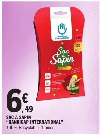 SAC À SAPIN HANDICAP INTERNATIONAL