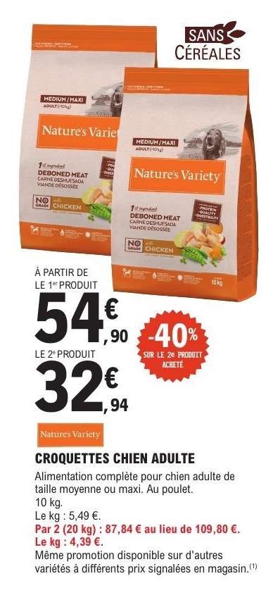 Nature's Variety Croquettes Chien Adulte