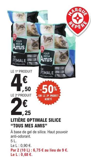 LITIÈRE OPTIMALE SILICE 'TOUS MES AMIS'