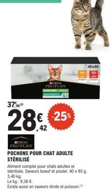 POCHONS POUR CHAT ADULTE STÉRILISÉ