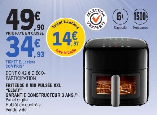 Friteuse à air pulsée XXL "ELSAY"