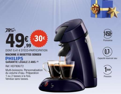 Machine à dosettes Senseo Philips