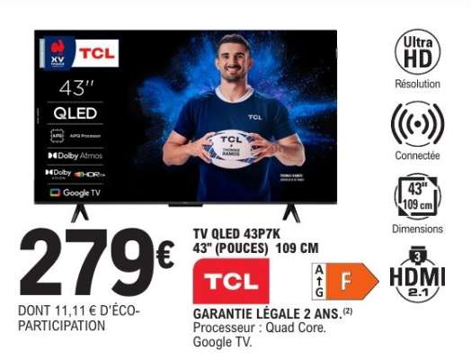 TV QLED 43P7K