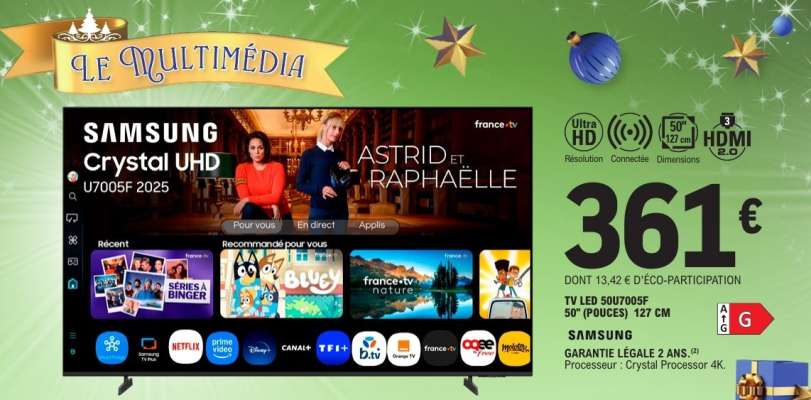 Samsung Crystal UHD U7005F 2025