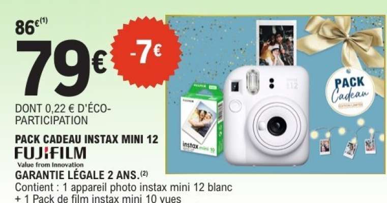 PACK CADEAU INSTAX MINI 12 FUJIFILM