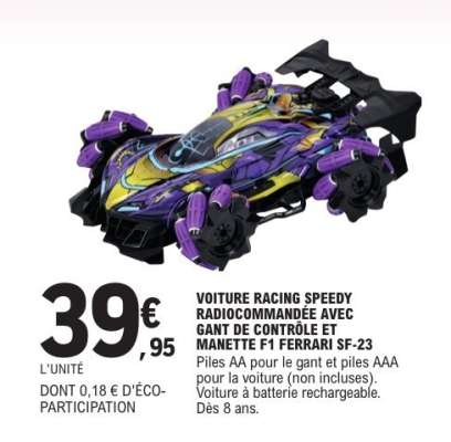 Voiture Racing Speedy Radiocommandée avec Gant de Contrôle et Manette F1 Ferrari SF-23