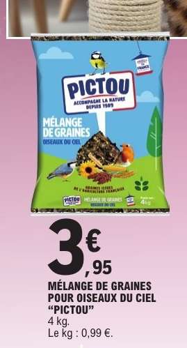 MÉLANGE DE GRAINES POUR OISEAUX DU CIEL 'PICTOU'