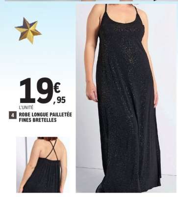 Robe Longue Pailletée Fines Bretelles