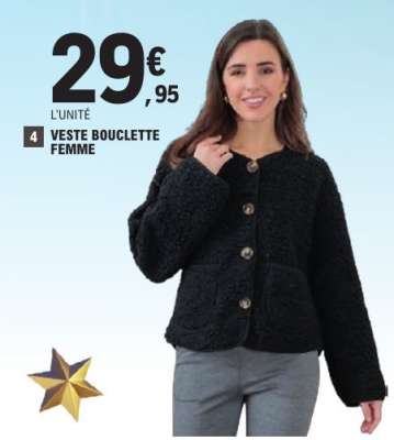 VESTE BOUCLETTE FEMME