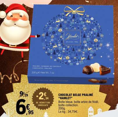 CHOCOLAT BELGE PRALINÉ “HAMLET”