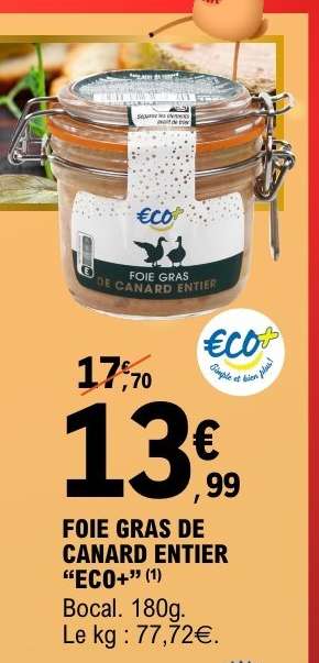 FOIE GRAS DE CANARD ENTIER "ECO+"
