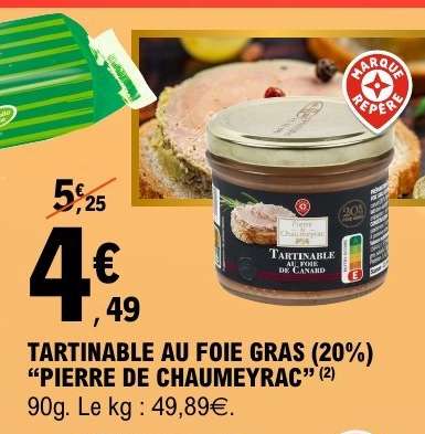 TARTINABLE AU FOIE GRAS (20%) "PIERRE DE CHAUMEYRAC"
