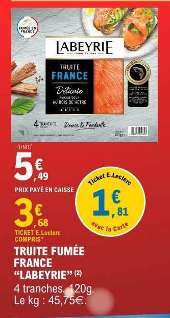TRUITE FUMÉE FRANCE “LABEYRIE”