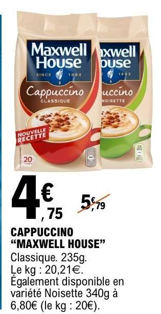 CAPPUCCINO “MAXWELL HOUSE”