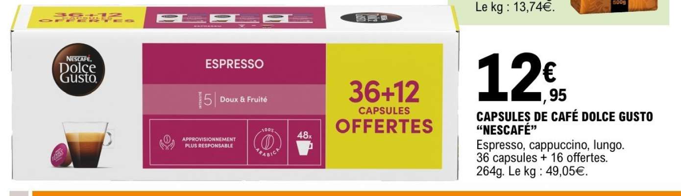 CAPSULES DE CAFÉ DOLCE GUSTO “NESCAFÉ”