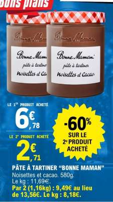 Pâte à tartiner "Bonne Maman"