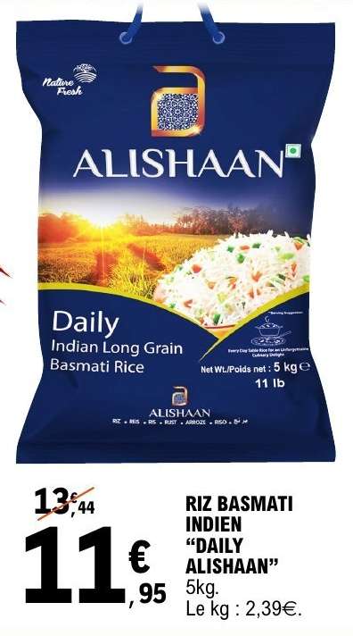 RIZ BASMATI INDIEN 'DAILY ALISHAAN'