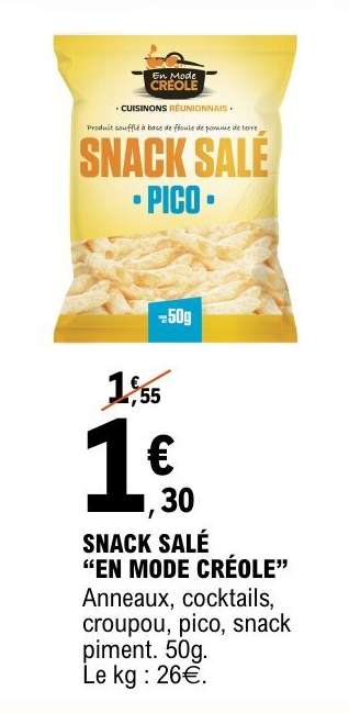 SNACK SALÉ “EN MODE CRÉOLE”
