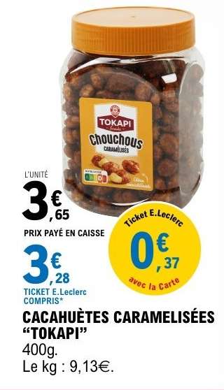 CACAHUÈTES CARAMELISÉES “TOKAPI”