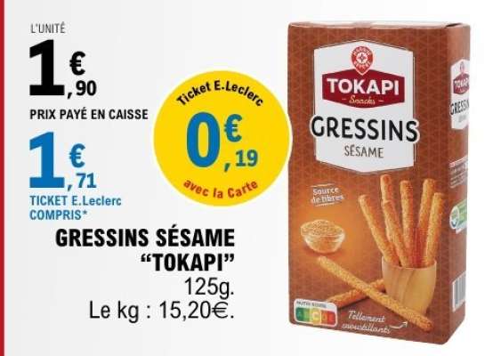 GRESSINS SÉSAME "TOKAPI"
