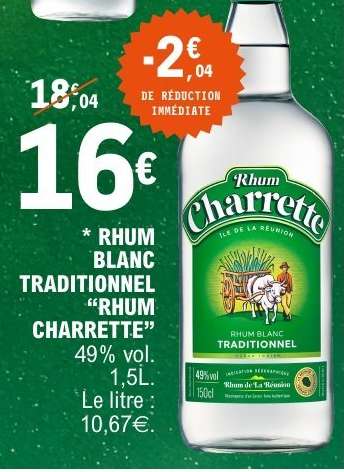 Rhum Blanc Traditionnel "Rhum Charrette"