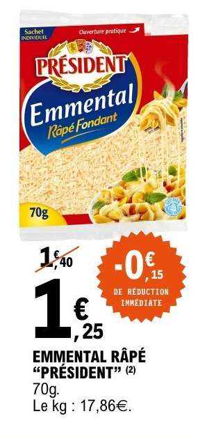 Emmental Râpé Président