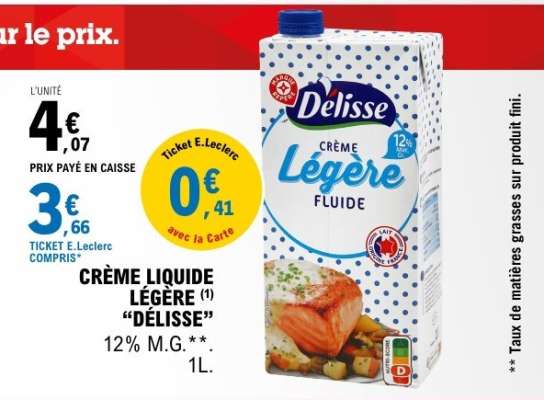CRÈME LIQUIDE LÉGÈRE “DELISSE”