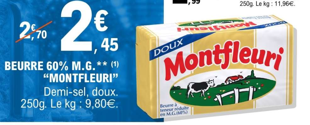 Beurre 60% M.G. "Montfleuri"