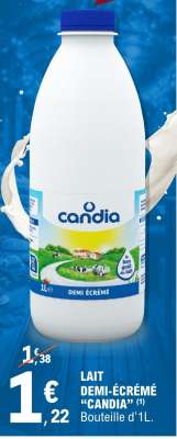 Lait Demi-Écrémé 'Candia'