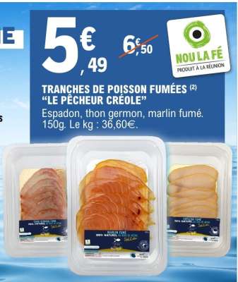 TRANCHES DE POISSON FUMÉES “LE PÊCHEUR CRÉOLE”
