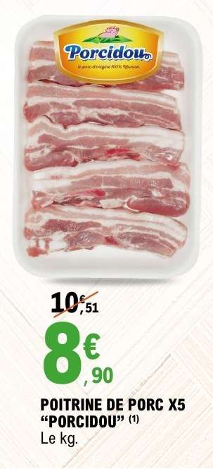 POITRINE DE PORC X5 “PORCIDOU”