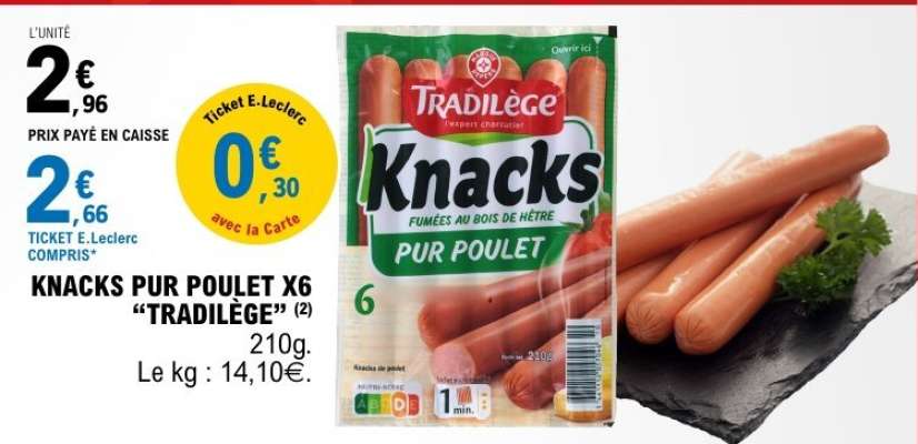 KNACKS PUR POULET X6 “TRADILÈGE”