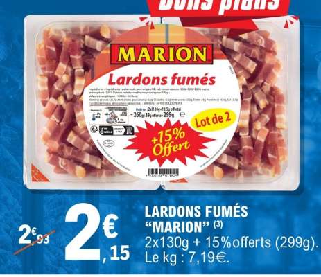 LARDONS FUMES “MARION”