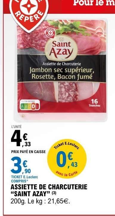 ASSIETTE DE CHARCUTERIE "SAINT AZAY"