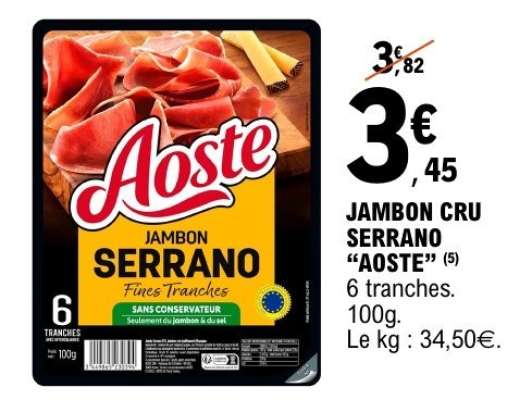 JAMBON CRU SERRANO “AOSTE”