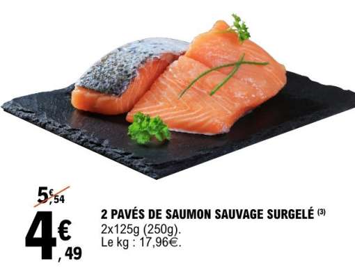2 PAVÉS DE SAUMON SAUVAGE SURGELÉ